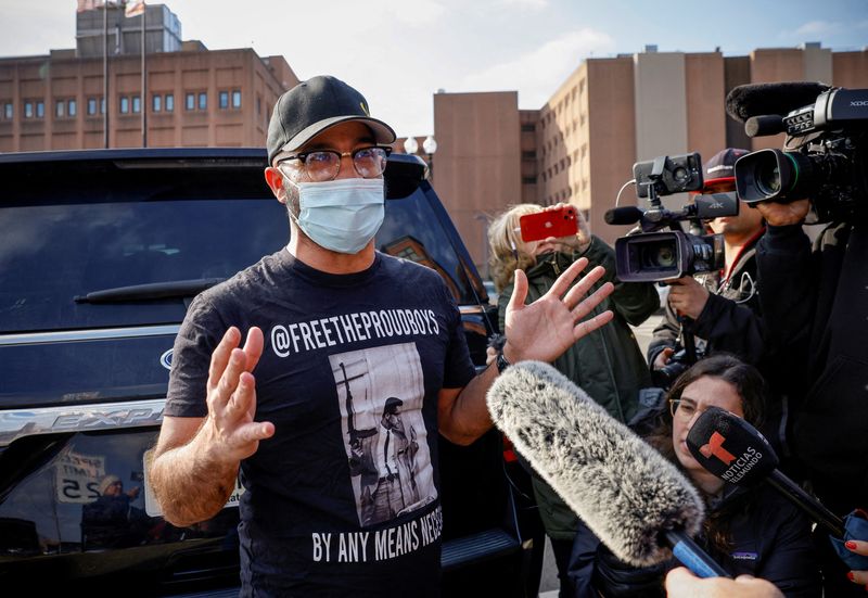 Ex-Proud Boys leader Tarrio pleads not guilty to charges tied to U.S. Capitol attack