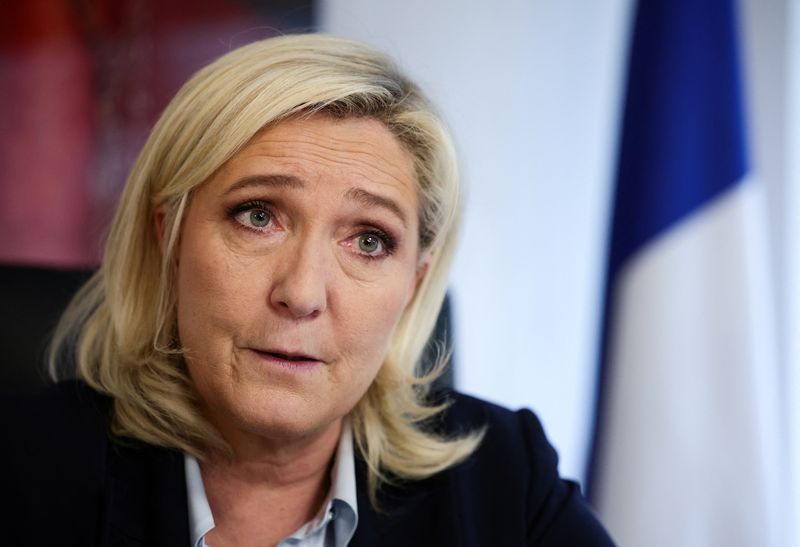 French markets wake up to Le Pen election risk