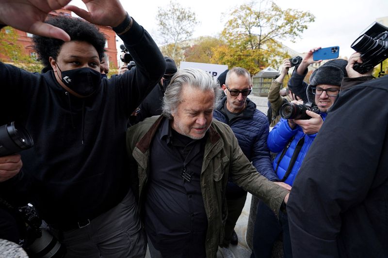 Trump adviser Bannon blocked from using key defense in July U.S. trial