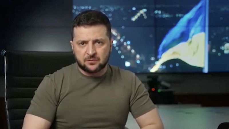Ukrainian president says retreating Russian troops are leaving mines