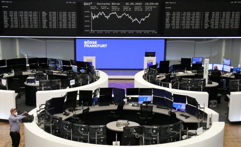 German shares lead Europe lower on inflation worries