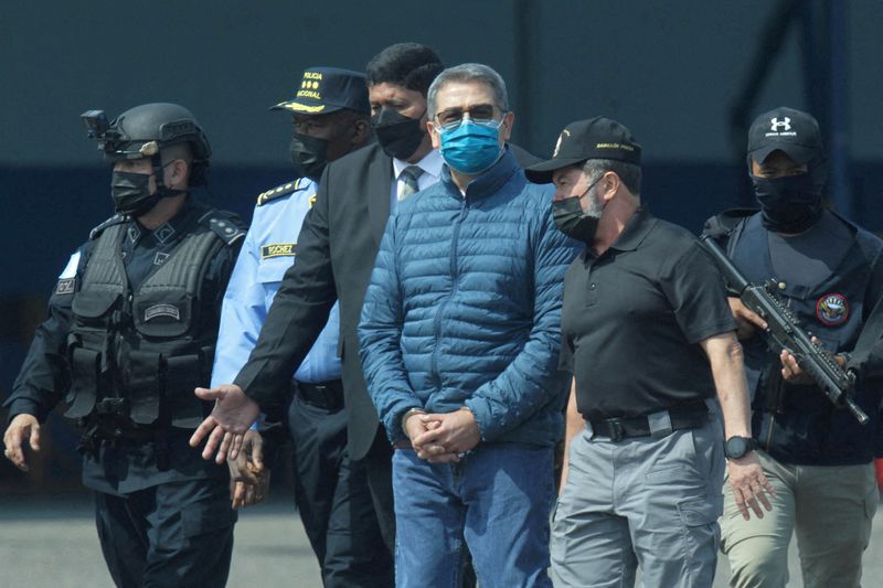 Honduran ex-president to plead not guilty to U.S. drugs, weapons charges