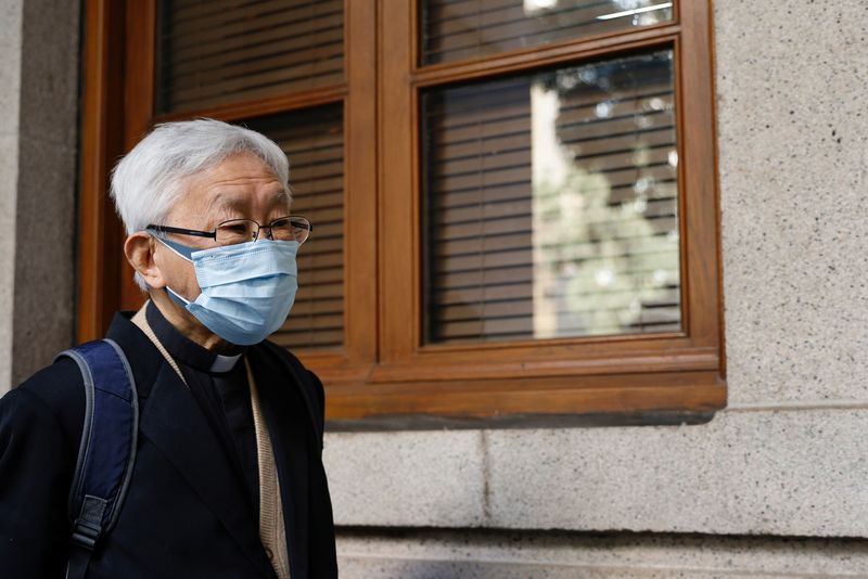 Hong Kong police bail Catholic cardinal arrested on national security charge