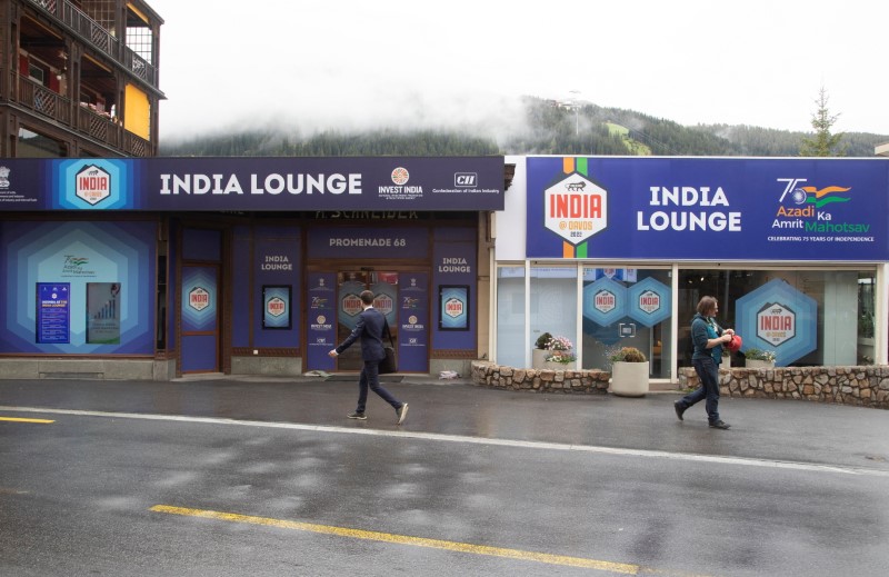 India puts 'new reality' on display with Davos street show