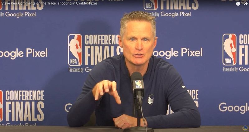 NBA-Warriors coach Kerr calls for gun control after Texas school shooting