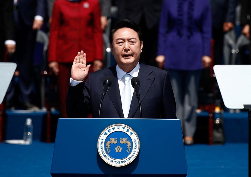South Korea's Yoon says North Korea poses threats but door open for talks