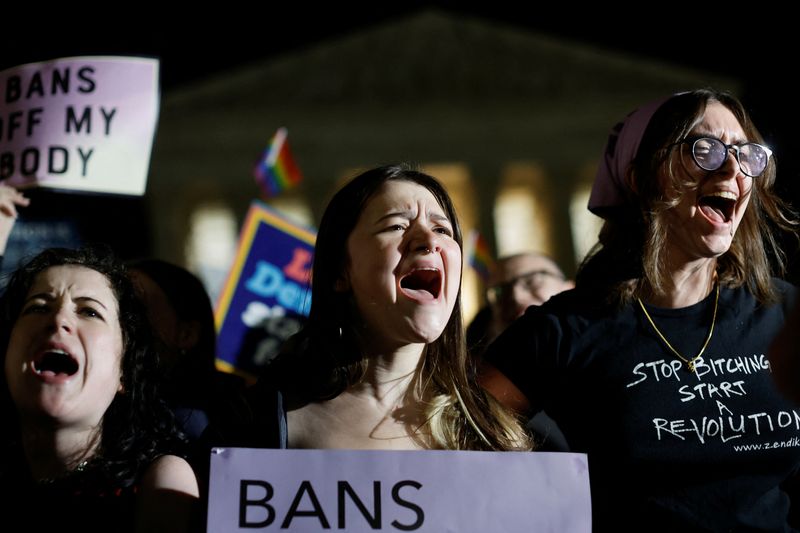 U.S. Supreme Court potential shock move on abortion sends protesters onto Washington streets